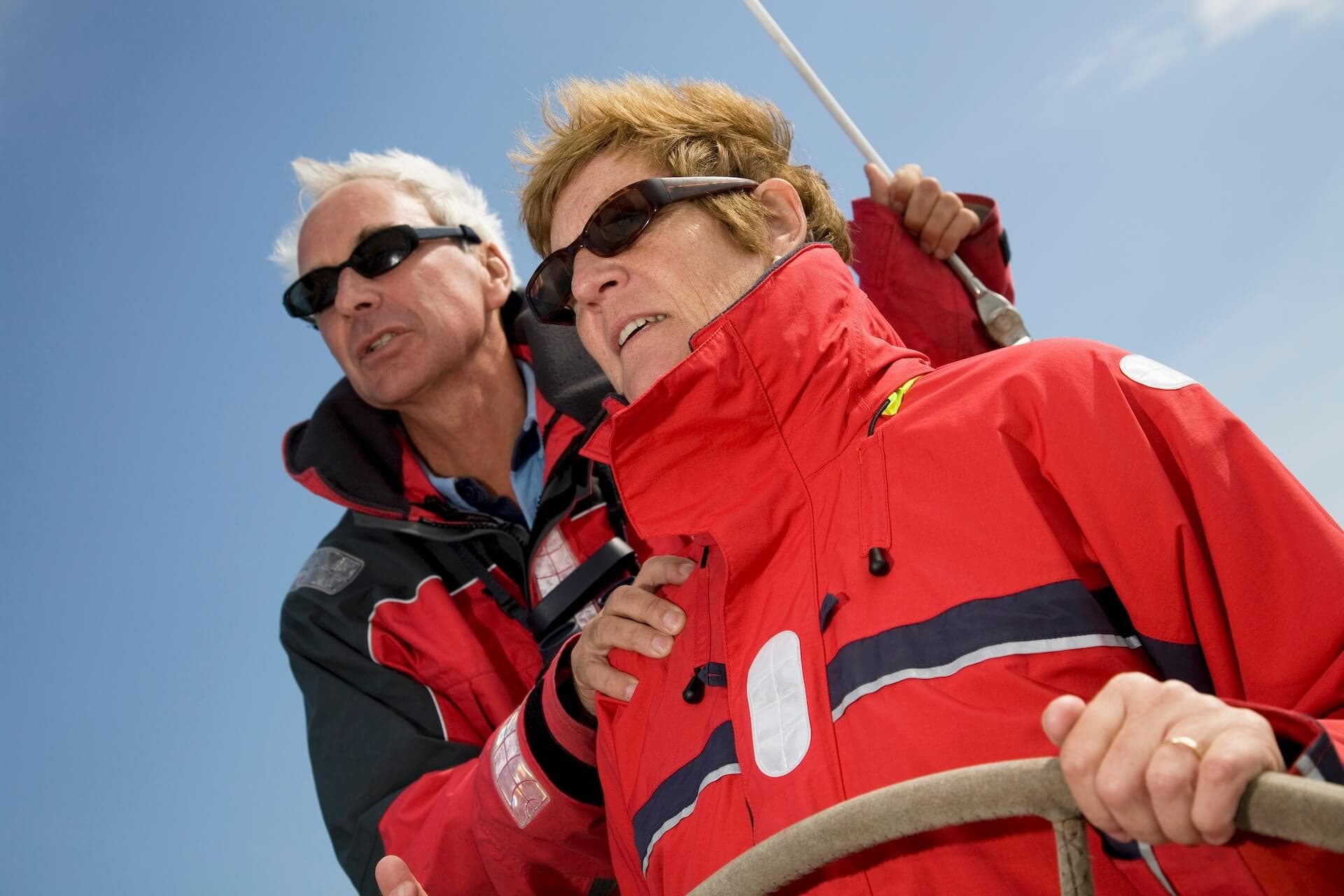 concentrating couple sailing yacht