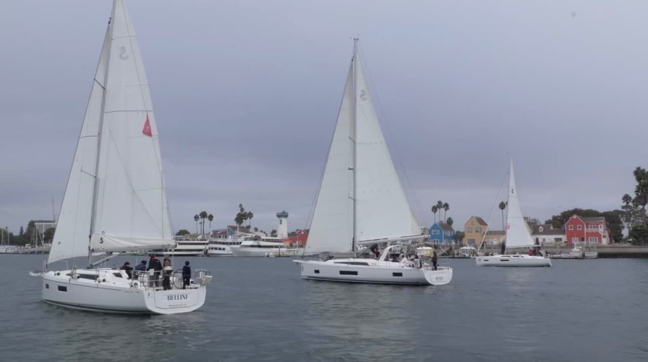 Sailing instruction in Marina del Rey harbor