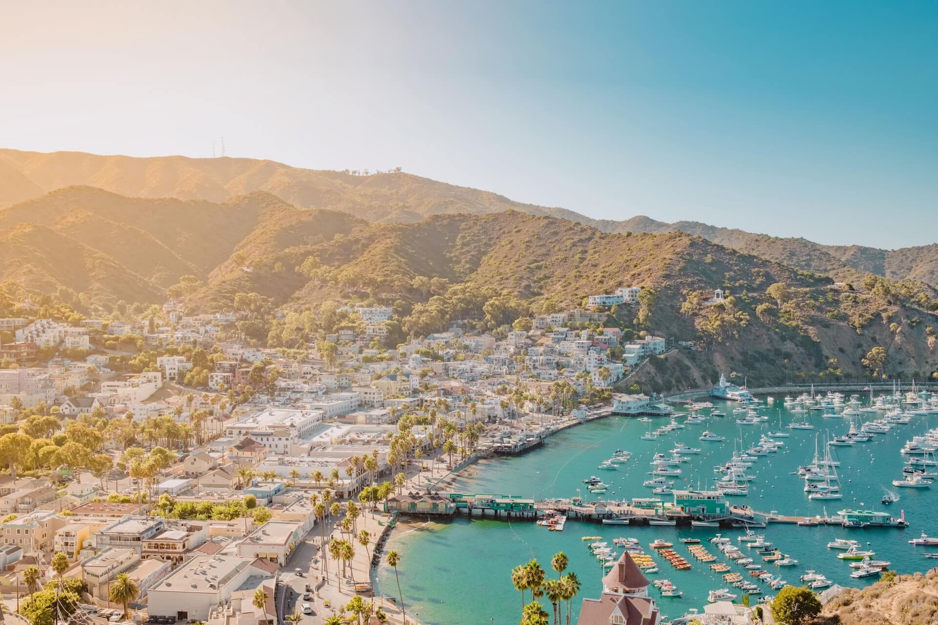 avalon bay catalina island scenic view