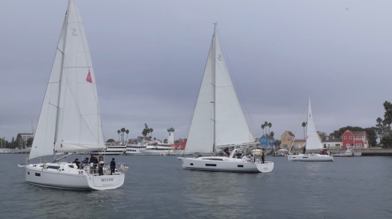 Sailing instruction in Marina del Rey harbor