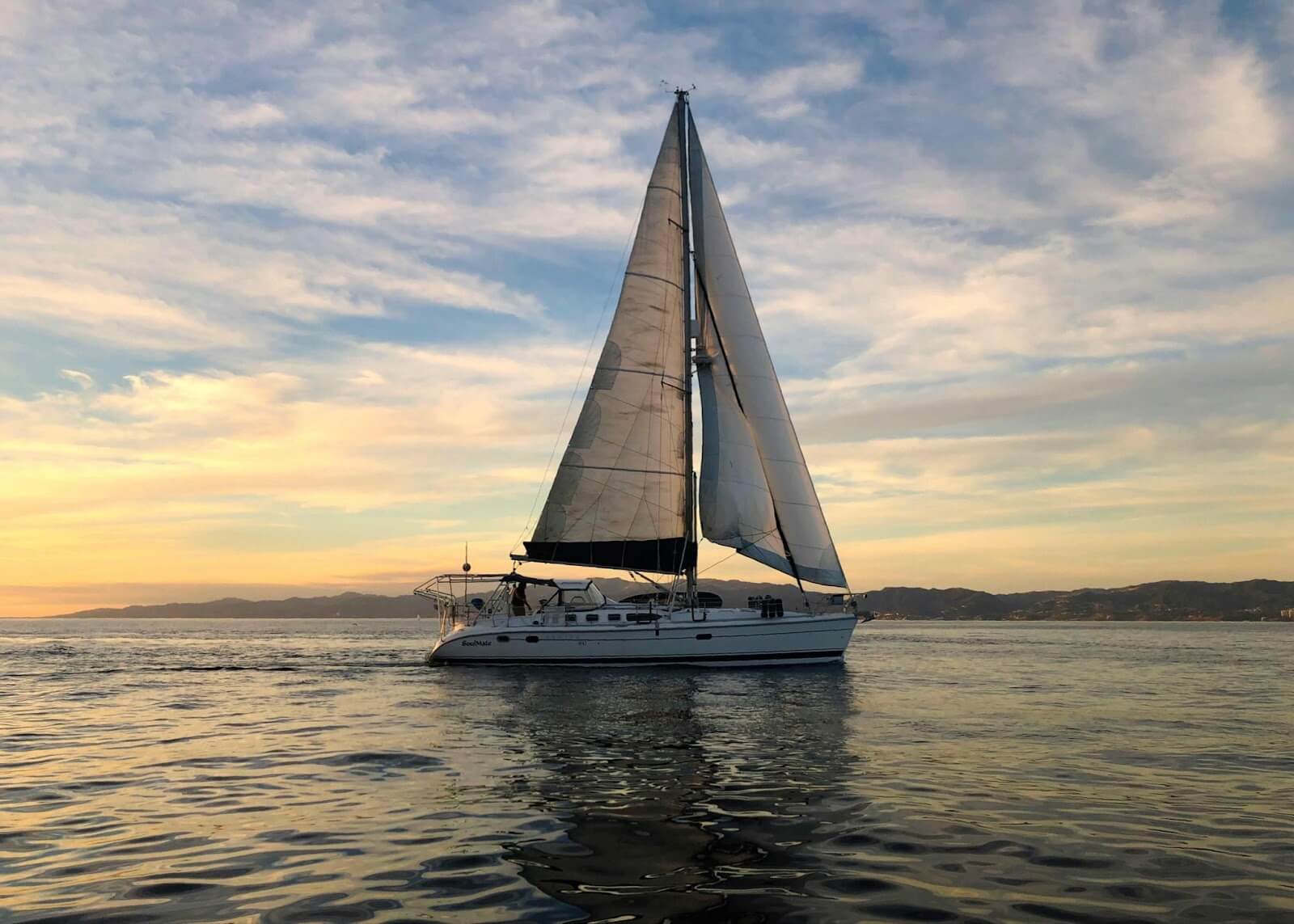 sailing channel islands sunset