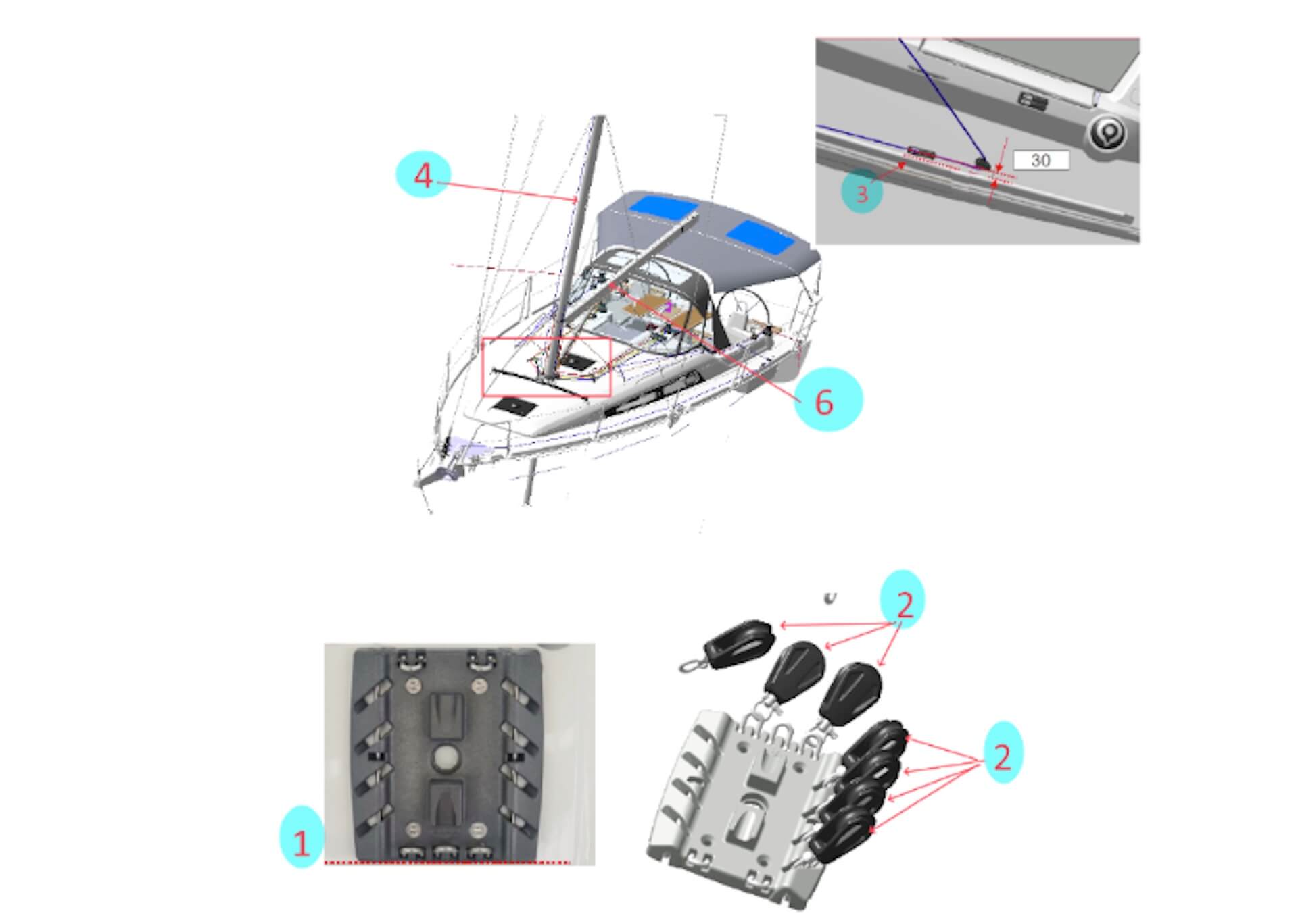 Beneteau and Lagoon parts catalog schematic