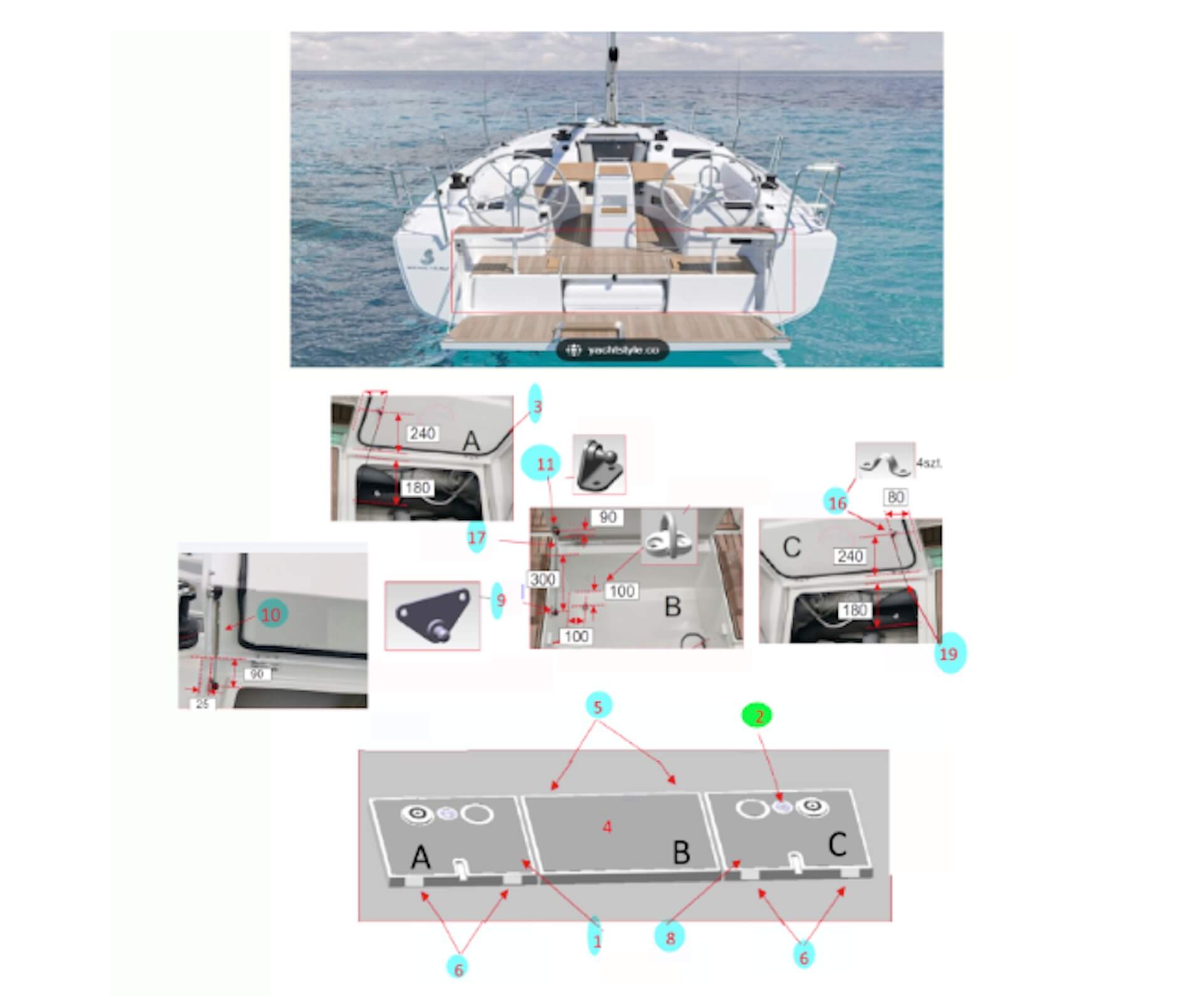 Marine parts ordering process diagram